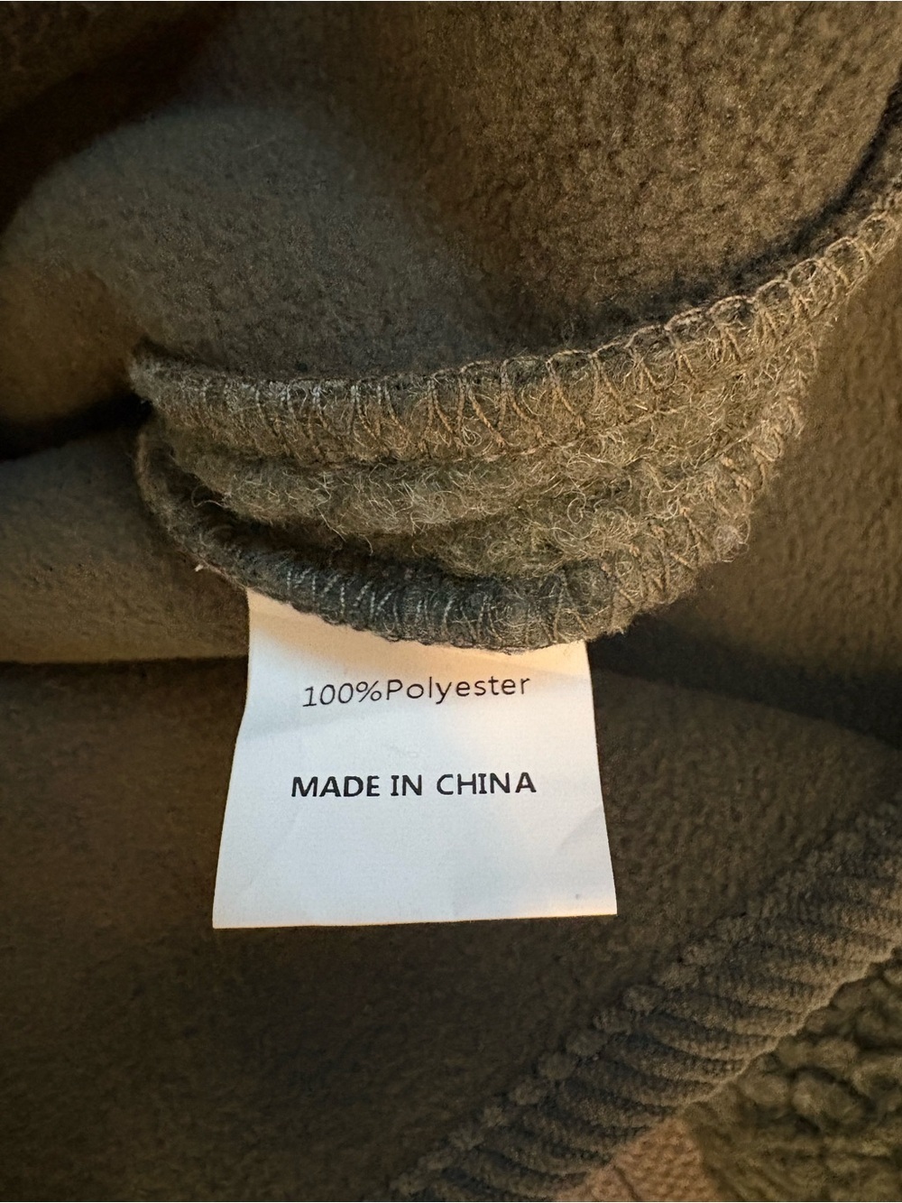 Women's Olive Teddy Jacket with Button Front - Picture 6 of 9